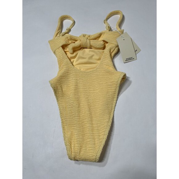 MONDAY Swimwear Clovelly One Piece Swimsuit in Honey Crinkle - Picture 4 of 5